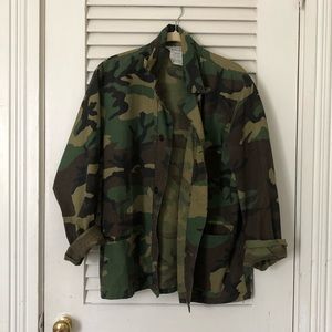 Camouflage Button Down Jacket